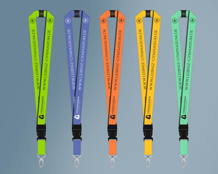 Leibniz Gymnasium Potsdam Lanyard Schlüsselband Farbauswahl